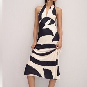 NWT Bardot Citron Halter Midi Dress - Size 2